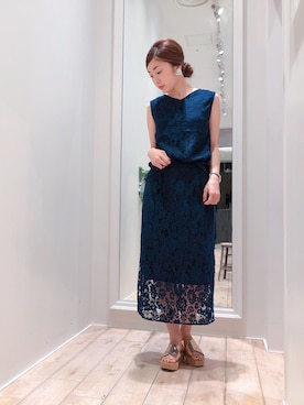 「FABIO RUSCONI（ファビオルスコーニ）のアイテム」を使った、sakiyoさん（レディース・161cm）の夏コーディネート