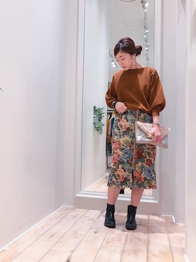 sakiyoさん（レディース・161cm）の秋コーディネート