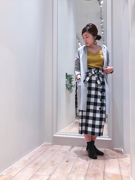 sakiyoさん（レディース・161cm）の秋コーディネート