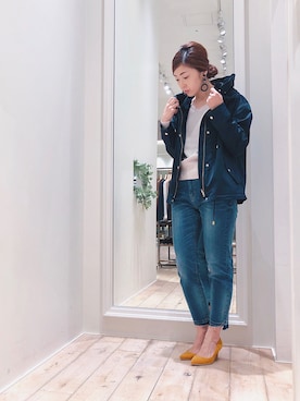 「YECCA VECCA（イェッカヴェッカ）のアイテム（ダウンジャケット/コート）」を使った、sakiyoさん（レディース・161cm）の秋コーディネート