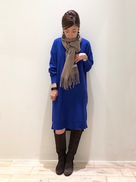 「FABIO RUSCONI（ファビオルスコーニ）のアイテム（ブーツ）」を使った、sakiyoさん（レディース・161cm）の秋コーディネート