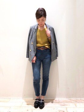 「YECCA VECCA（イェッカヴェッカ）のアイテム（ミリタリージャケット）」を使った、sakiyoさん（レディース・161cm）の秋コーディネート