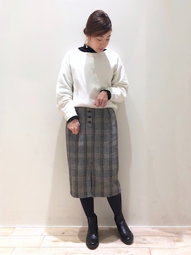 sakiyoさん（レディース・161cm）の冬コーディネート