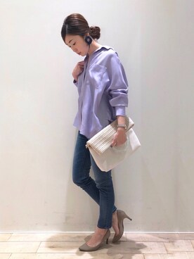 「YECCA VECCA（イェッカヴェッカ）のP.シェイプスキニーデニム＊（その他パンツ）」を使った、sakiyoさん（レディース・161cm）の春コーディネート