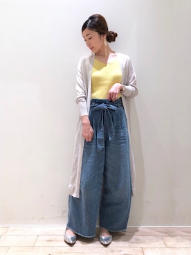 「YECCA VECCA（イェッカヴェッカ）のアイテム」を使った、sakiyoさん（レディース・161cm）の春コーディネート