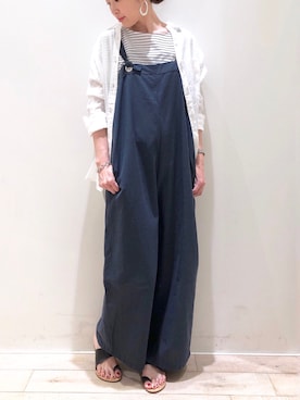 「Editt by YECCA VECCA（エディットバイイェッカヴェッカ）のアイテム（サロペット/オーバーオール）」を使った、sakiyoさん（レディース・161cm）の春コーディネート