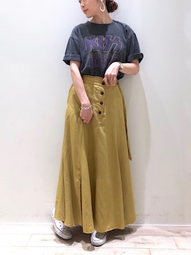 「YECCA VECCA（イェッカヴェッカ）のアイテム」を使った、sakiyoさん（レディース・160cm）の夏コーディネート