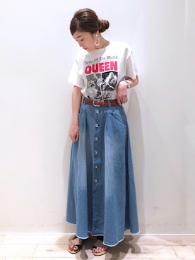 「YECCA VECCA（イェッカヴェッカ）のアイテム（アクセサリー）」を使った、sakiyoさん（レディース・160cm）の夏コーディネート