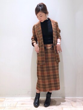 「YECCA VECCA（イェッカヴェッカ）のポンチタイトスカート（スカート）」を使った、sakiyoさん（レディース・161cm）の夏コーディネート