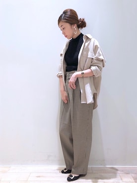 「YECCA VECCA（イェッカヴェッカ）のアイテム」を使った、sakiyoさん（レディース・161cm）の秋コーディネート
