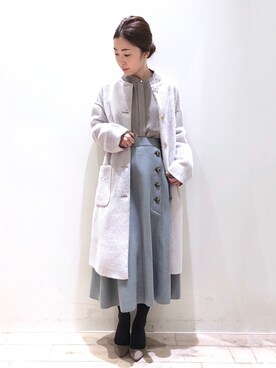 「YECCA VECCA（イェッカヴェッカ）のアイテム（ノーカラージャケット）」を使った、sakiyoさん（レディース・161cm）の秋コーディネート