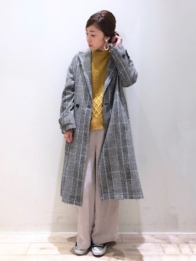 「CONVERSE（コンバース）のCONVERSE コンバース オール スター オックス / ALL STAR OX(BLACK) 32160321（スニーカー）」を使った、sakiyoさん（レディース・161cm）の冬コーディネート