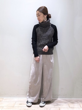 sakiyoさん（レディース・161cm）の冬コーディネート