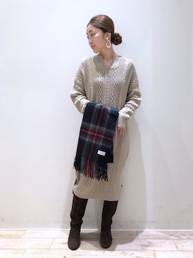 「FABIO RUSCONI（ファビオルスコーニ）のアイテム」を使った、sakiyoさん（レディース・161cm）の冬コーディネート