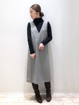 sakiyoさん（レディース・161cm）の冬コーディネート