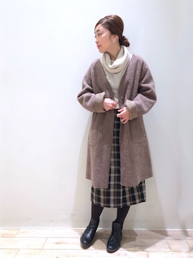 「冬アウター着回しチャレンジ」｜sakiyoさん（レディース・161cm）の冬コーディネート