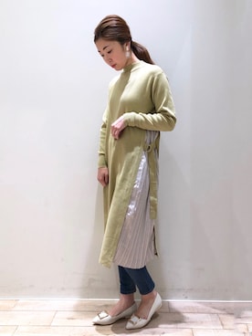 「YECCA VECCA（イェッカヴェッカ）のP.シェイプスキニーデニム＊（その他パンツ）」を使った、sakiyoさん（レディース・161cm）の冬コーディネート