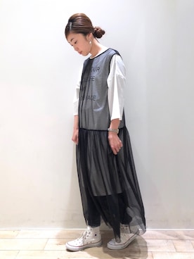 「YECCA VECCA（イェッカヴェッカ）のP.シェイプスキニーデニム＊（その他パンツ）」を使った、sakiyoさん（レディース・161cm）の冬コーディネート