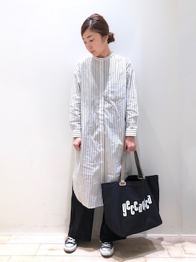 「CONVERSE（コンバース）のCONVERSE コンバース オール スター オックス / ALL STAR OX(BLACK) 32160321（スニーカー）」を使った、sakiyoさん（レディース・161cm）の春コーディネート