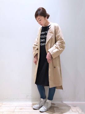 「YECCA VECCA（イェッカヴェッカ）のP.シェイプスキニーデニム＊（その他パンツ）」を使った、sakiyoさん（レディース・161cm）の春コーディネート