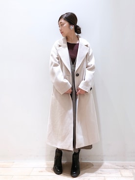 「YECCA VECCA（イェッカヴェッカ）のアイテム（ジャケット/アウター）」を使った、sakiyoさん（レディース・161cm）の冬コーディネート