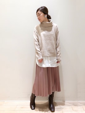 sakiyoさん（レディース・161cm）の冬コーディネート