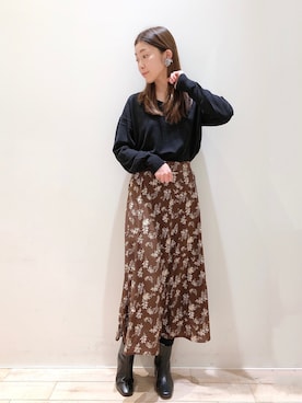 「YECCA VECCA（イェッカヴェッカ）のアイテム」を使った、sakiyoさん（レディース・161cm）の冬コーディネート