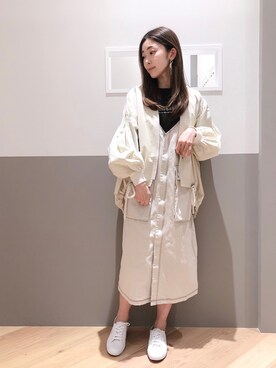 「Editt by YECCA VECCA（エディットバイイェッカヴェッカ）のアイテム（サロペット/オーバーオール）」を使った、sakiyoさん（レディース・161cm）の春コーディネート
