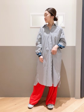 「CONVERSE（コンバース）のALL STAR HI 32066761（スニーカー）」を使った、sakiyoさん（レディース・161cm）の春コーディネート