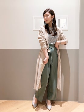 「YECCA VECCA（イェッカヴェッカ）のアイテム（アクセサリー）」を使った、sakiyoさん（レディース・161cm）の春コーディネート