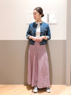 「YECCA VECCA（イェッカヴェッカ）のアイテム（アクセサリー）」を使った、sakiyoさん（レディース・161cm）の春コーディネート