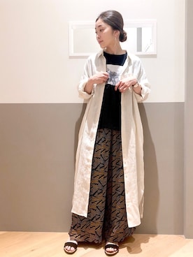 「グラフィックＴ」｜「アイテム（ワンピース/ドレス）」を使った、sakiyoさん（レディース・161cm）の夏コーディネート