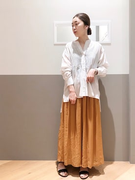 「YECCA VECCA（イェッカヴェッカ）のアイテム（スカート）」を使った、sakiyoさん（レディース・161cm）の夏コーディネート