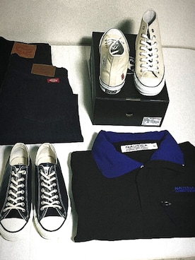 「BROOKS BROTHERS（ブルックスブラザーズ）のアイテム（デニムパンツ、ブラック系）」を使った、nknmsyさん（メンズ・178cm）の冬コーディネート