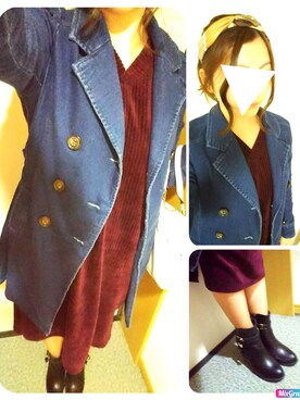 「CECIL McBEE（セシルマクビー）のアイテム（トレンチコート）」を使った、ちろるさん（レディース・159cm）の春コーディネート