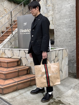 「COMME des GARCONS HOMME DEUX（コムデギャルソンオムドゥ）のアイテム（シューズ）」を使った、Toshinoirさん（メンズ・176cm）の秋コーディネート
