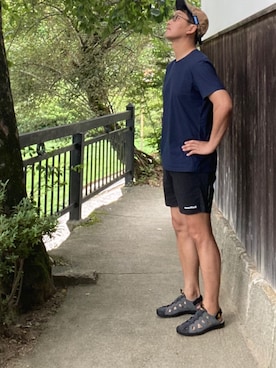 「TIGORA（ティゴラ）のアイテム（トップス）」を使った、おくださんさん（メンズ・174cm）の夏コーディネート