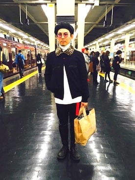 「Dr. Martens（ドクターマーチン）のDr.Martens (ドクターマーチン)/1461 3EYE GIBSON SHOES（その他シューズ）」を使った、shin_@さん（メンズ・170cm）の冬コーディネート