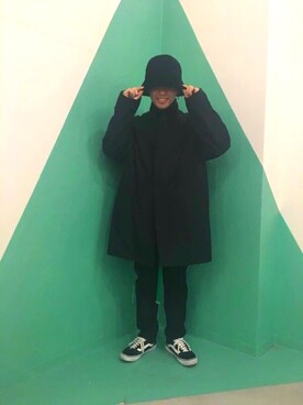 「HUGO BOSS（ヒューゴボス）のアイテム（ステンカラーコート）」を使った、shin_@さん（メンズ・170cm）の冬コーディネート