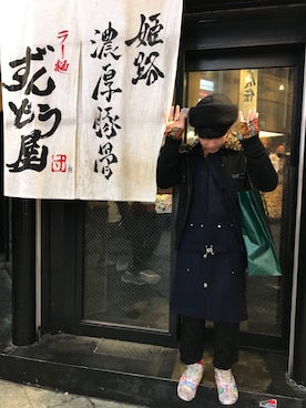 「ロング丈」｜「アイテム（その他アウター）」を使った、shin_@さん（メンズ・170cm）の冬コーディネート