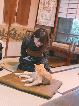 「アイテム（その他トップス、ブラウン系）」を使った、ねこねさん（レディース・162cm）の冬コーディネート