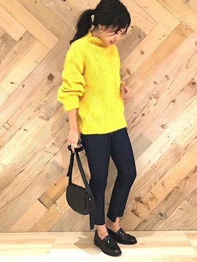「LUC DNM （ラックデニム）のアイテム」を使った、JOURNAL STANDARD relume　ルクア イーレ店さん（レディース・157cm）の秋コーディネート