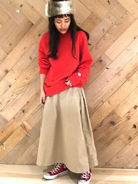 「MASTER&Co（マスターアンドコー）のアイテム（スカート）」を使った、JOURNAL STANDARD relume　ルクア イーレ店さん（レディース・157cm）の冬コーディネート