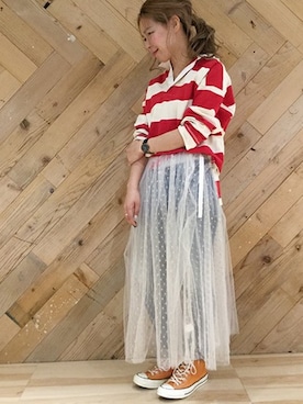 「ラガーシャツ」｜JOURNAL STANDARD relume　ルクア イーレ店さん（レディース・161cm）の冬コーディネート