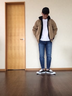 「アイテム（マウンテンパーカー）」を使った、シュウさん（メンズ・173cm）の春コーディネート