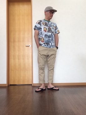 「KUSTOM（カスタム）のアイテム」を使った、シュウさん（メンズ・173cm）の夏コーディネート