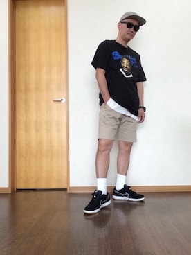 「BASECONTROL（ベースコントロール）のアイテム（パンツ）」を使った、シュウさん（メンズ・173cm）の夏コーディネート