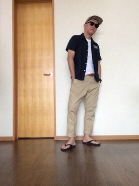 「KUSTOM（カスタム）のアイテム」を使った、シュウさん（メンズ・173cm）の夏コーディネート