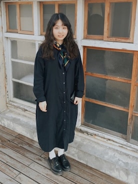 「MUJI Labo（ムジラボ）のアイテム（ワンピース/ドレス）」を使った、巧さん（レディース・152cm）の春コーディネート