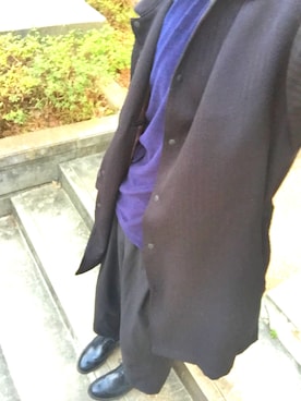 「HARE（ハレ）のアイテム（ニット/セーター、ブルー系）」を使った、こうさん（メンズ・178cm）の春コーディネート